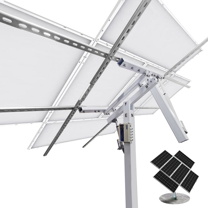 Eco Worthy Dual Axis Solar Tracker System + 6x 195W Bifacial Solar Panels