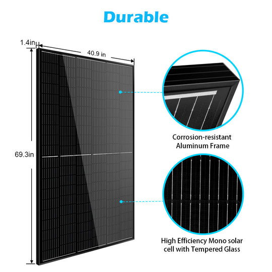 Sungold Power 370W Mono Black PERC Solar Panel + Choose You Custom Package