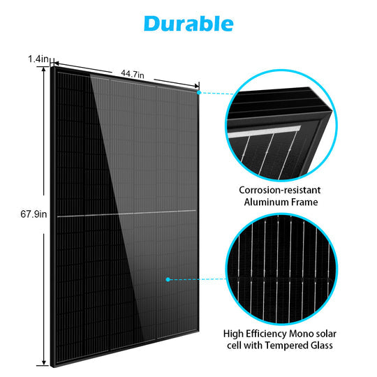 Sungold Power 415W Mono Black PERC Solar Panel + Choose Your Custom Package