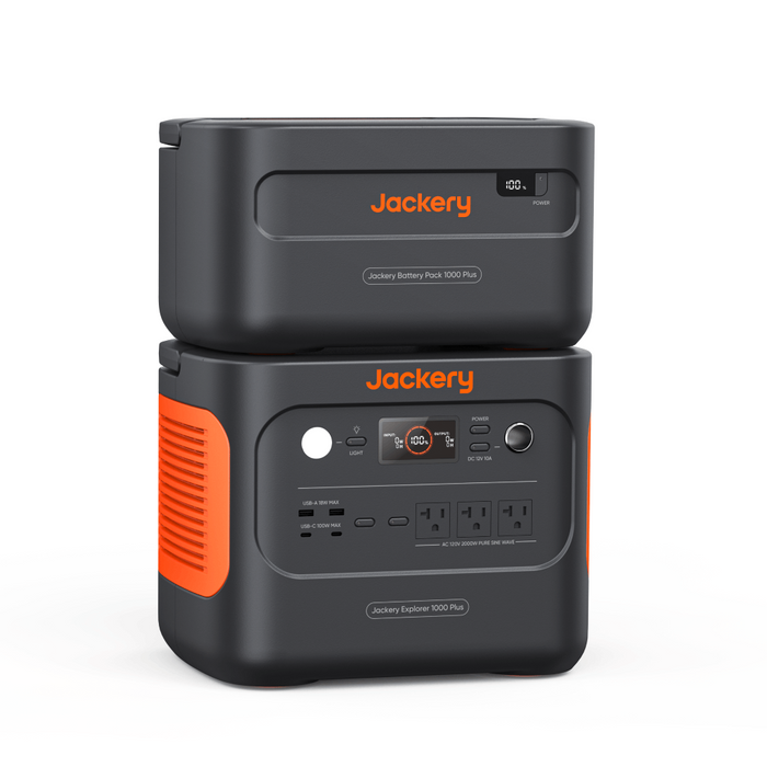 Jackery E1000Plus + 1000Plus Battery Pack 2000W Solar Power Station