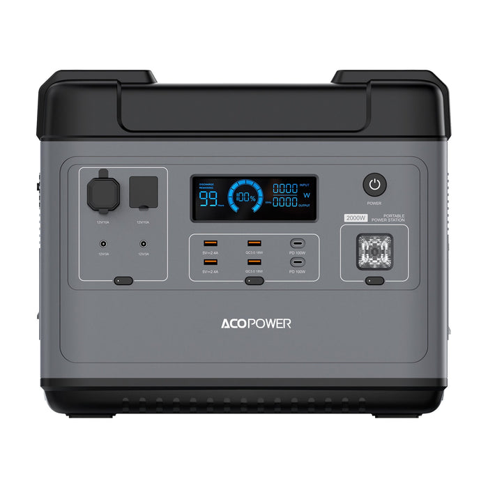 ACOPOWER P2001 Portable Power Station 2000W/2000Wh Solar Power Station