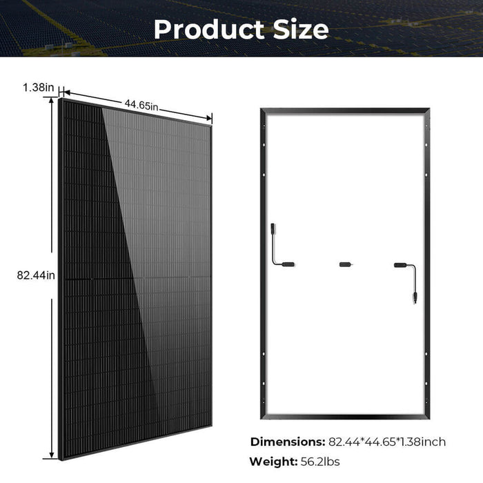 Sungold Power 500W Mono Black PERC Solar Panel + Choose Your Custom Package