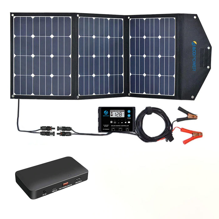 ACOPOWER Ltk 120W Included ProteusX 20A Charge Controller Foldable Solar Panel