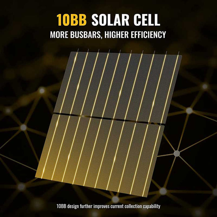 BougeRV 400W 12V 10BB Mono Solar Panel