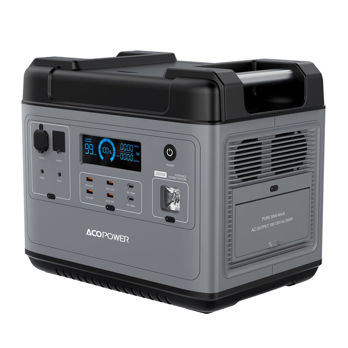 ACOPOWER P2001 Portable Power Station 2000W/2000Wh Solar Power Station