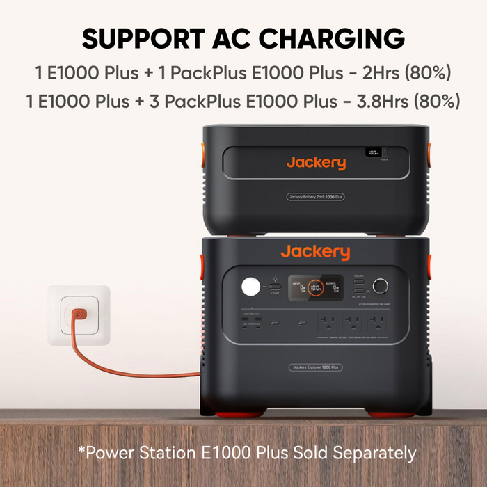 Jackery E1000Plus + 1000Plus Battery Pack 2000W Solar Power Station