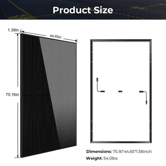 Sungold Power 440W Mono Black PERC Solar Panel + Choose Your Custom Package