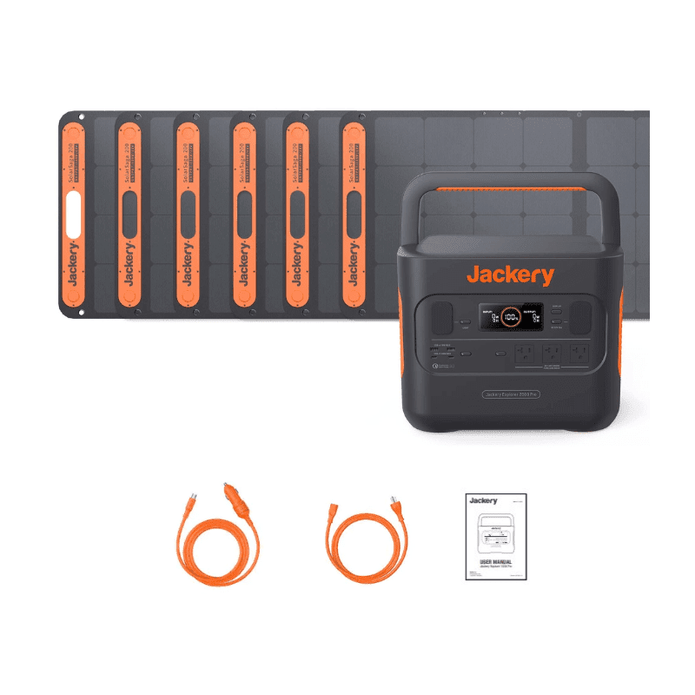 Jackery Explorer 2000 Pro + 6x SolarSaga 200W Panels 2160Wh Solar Generator + Choose Your Custom Package