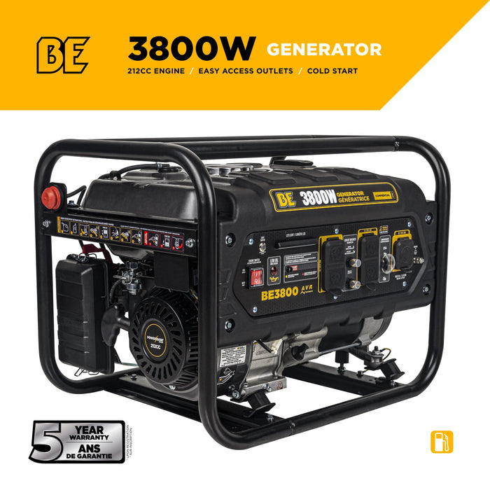 BE Power Equipment 3,800 Watt Generator