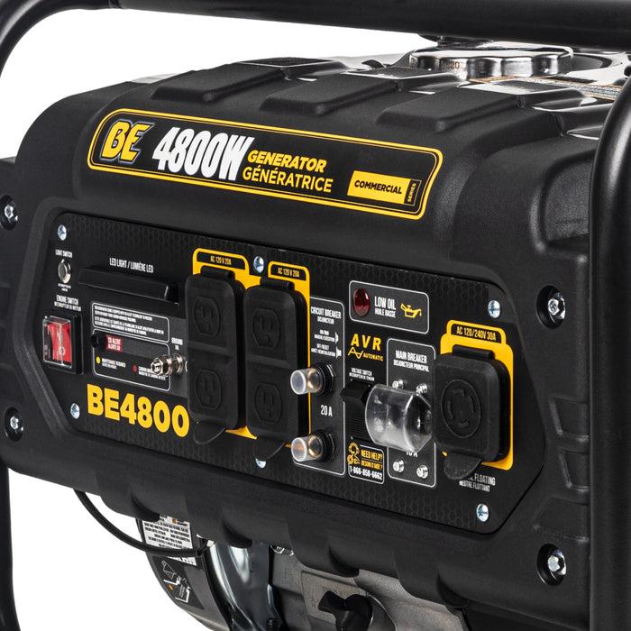 BE Power Equipment 4,800 Watt Portable Generator