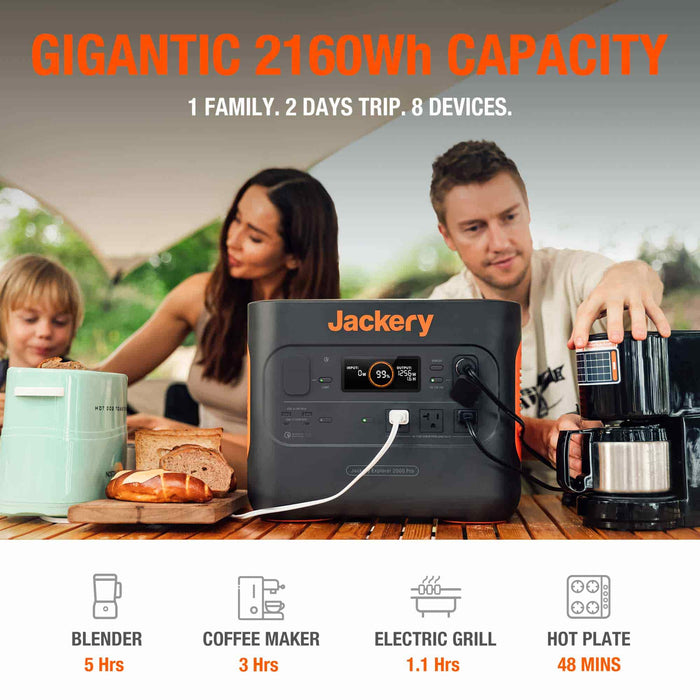 Jackery Explorer 2000 Pro 2160Wh 2200W Portable Power Station