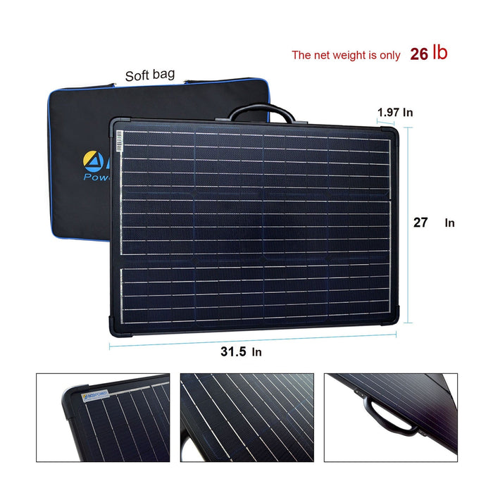 ACOPOWER Plk 200W 20A Charge Controller Lightweight Briefcase Solar Panel Kit