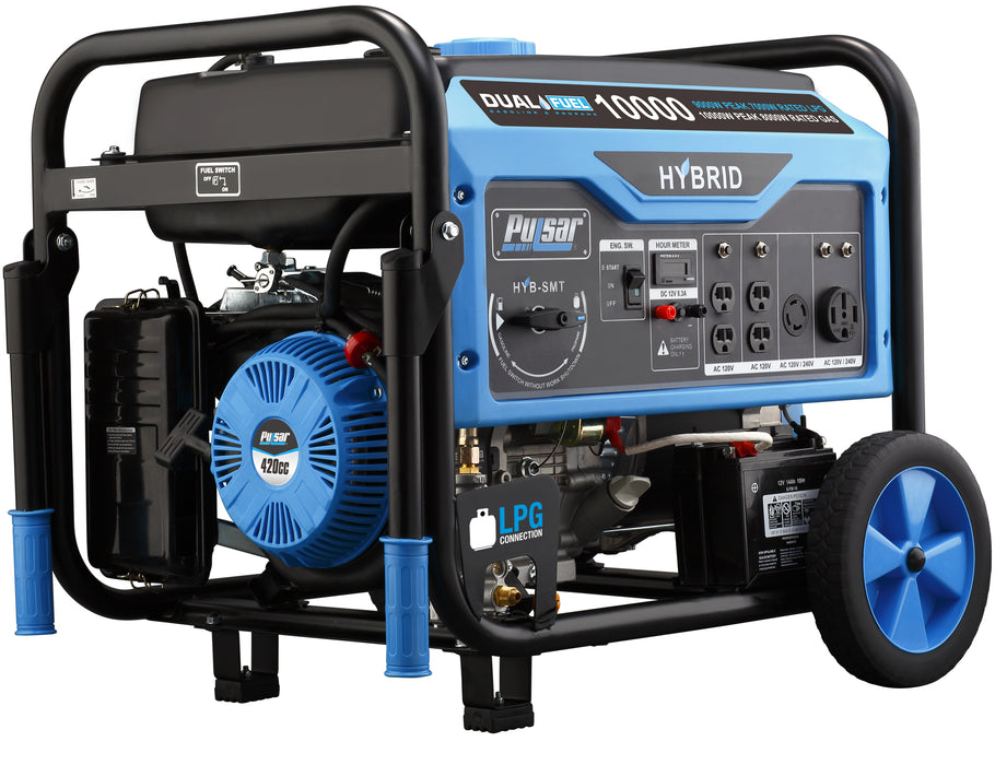 Pulsar 10,000 Watt Dual Fuel Portable Generator with Switch & Go Capability