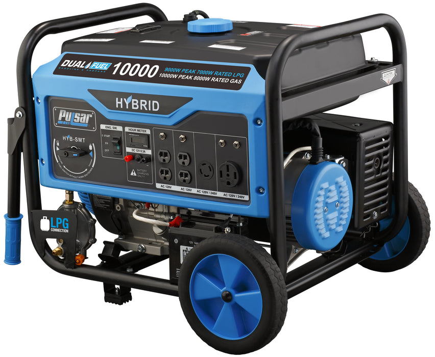 Pulsar 10,000 Watt Dual Fuel Portable Generator with Switch & Go Capability