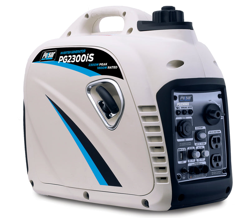 Pulsar 2,300W Portable Gas-Powered Inverter Generator with USB Outlet & Parallel Capability