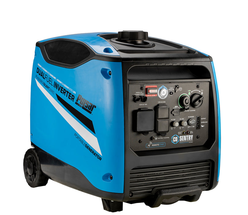 Pulsar 4,500-Watt Remote Start Dual-Fuel Inverter Generator with CO Shutdown Sensor