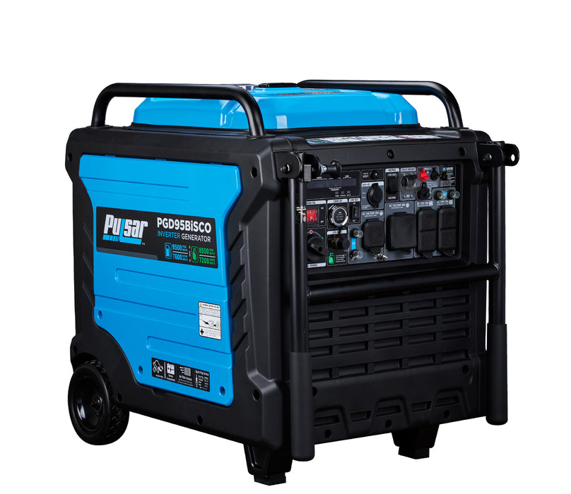 Pulsar 9,500 Watt Super Quiet Dual Fuel Inverter Generator with CO Alert and Remote Start