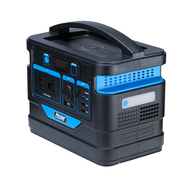 Pulsar 500 Watt Lithium-Ion Portable Power Station with LCD Display and Wireless Charging Pad