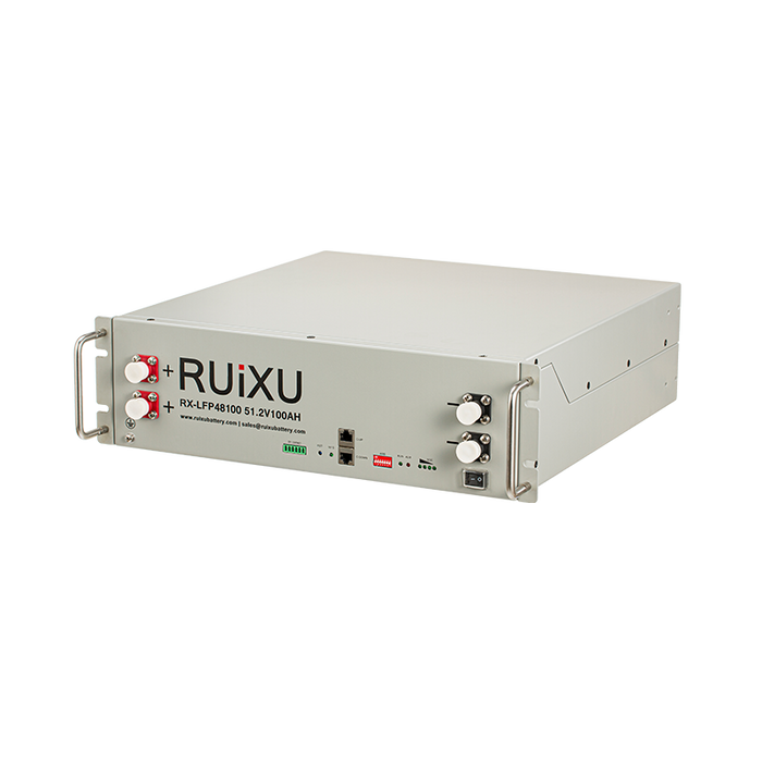 RUiXU RX-LFP48100 19" Rack Mounted 3U Module LiFePO4 Battery