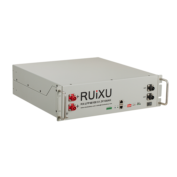 RUiXU RX-LFP48100 19" Rack Mounted 3U Module LiFePO4 Battery