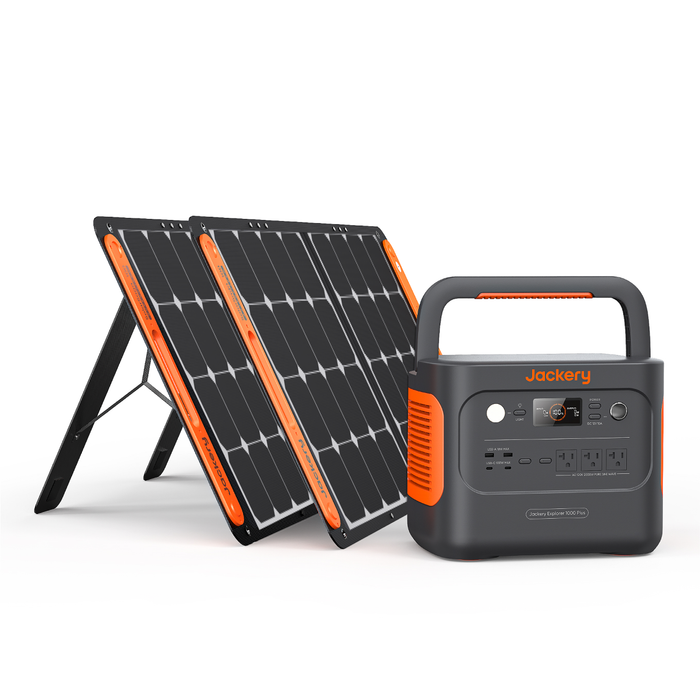 Jackery 1000 Plus + 2x SolarSaga 100 Panel 1264Wh 2000W Solar Generator