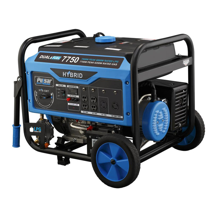 Pulsar 7750W Dual Fuel Portable Generator with Switch & Go Capability